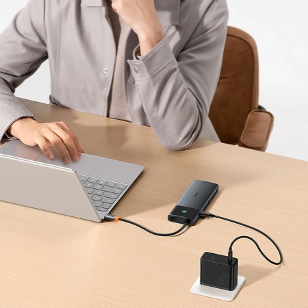 Hub USB-C Baseus Metal Gleam II 10w1 HDMI USB-A USB-C RJ45 SD/TF - szary