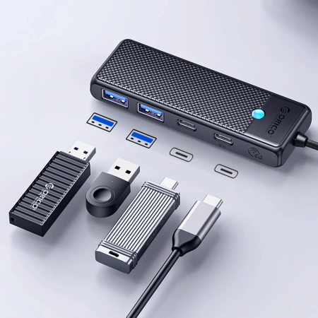 ORICO HUB USB-C PRZEJŚCIÓWKA Z 2X USB-A 3.0 2X USB-C 3.0 DO LAPTOPA MACBOOK