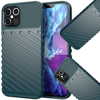 Thunder Case elastyczne pancerne etui pokrowiec Samsung Galaxy A72 4G zielony