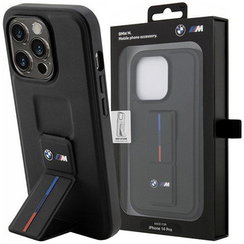 Etui BMW BMHCP14L22GSLK na iPhone 14 Pro - czarne Grip Hot Stamp
