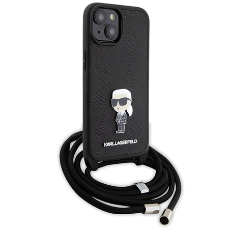 KARL LAGERFELD ETUI CROSSBODY DO IPHONE 15 14 13 HARDCASE SAFFIANO MONOGRAM