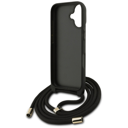 Etui Guess 4G Big Logo Cord Stap Crossbody do iPhone 17 czarny