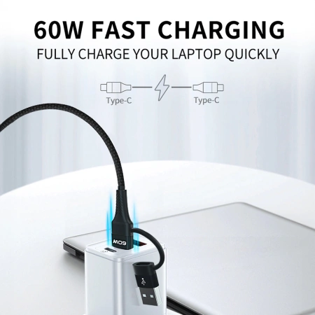 WOZINSKY ZESTAW KABEL 4W1 USB-C DO DO LIGHTNING 60W DO IPHONE 11 12 13 14