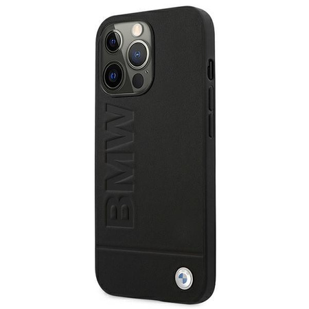 Etui BMW BMHCP13XSLLBK na iPhone 13 Pro Max - czarne Signature Logo Imprint