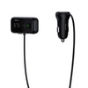 Baseus S-16 Transmiter FM Bluetooth 5.0 2x USB ładowarka samochodowa AUX MP3 TF micro SD 3,1 A czarny (CCTM-E01)