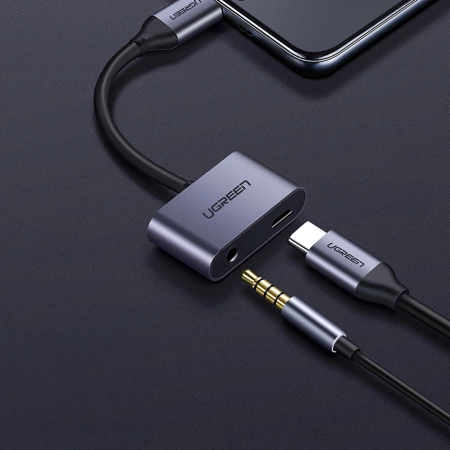 UGREEN ADAPTER AUDIO USB-C DO MINI JACK 3.5MM DO SMARTFONÓW IPHONE 12 13 14