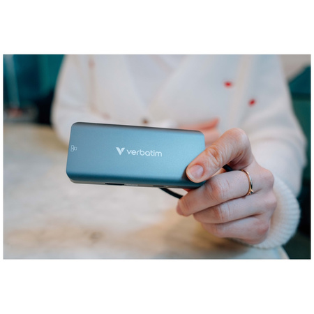 VERBATIM PRZEJŚCIÓWKA HUB 3xUSB-A HDMI 3.2 RJ45 DO LAPTOPA ALUMINIOWA 32157