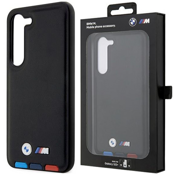 Etui BMW BMHCS23M22PTDK S23+ S916 - czarne Leather Stamp Tricolor