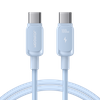 Kabel USB C - USB C 100W 1,2 m Joyroom S-CC100A14 – niebieski