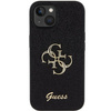 Etui Guess Glitter Script Big 4G na iPhone 15 Plus - czarne