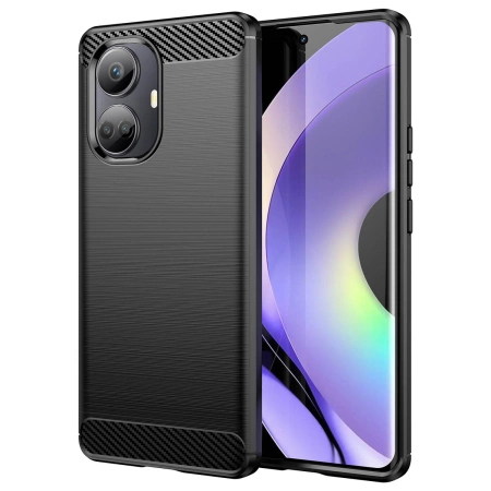 HURTEL ETUI CARBON CASE DO REALME 10 PRO+ ELASTYCZNY POKROWIEC SILIKONOWY