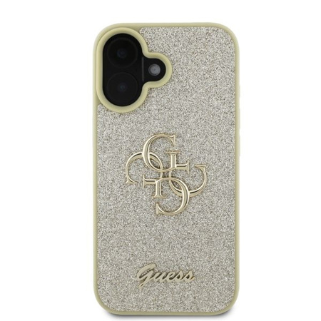 GUESS CASE DO IPHONE 16 6.1 FIXED GLITTER BIG HARDCASE Z PEWNOŚCIĄ OCHRONY