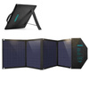 Choetech duża rozkładana ładowarka solarna słoneczna fotowoltaiczna 80W  USB Typ C (Power Delivery) / 2x USB (Quick Charge / 2,4A) (158 x 41 cm) czarny (SC007)