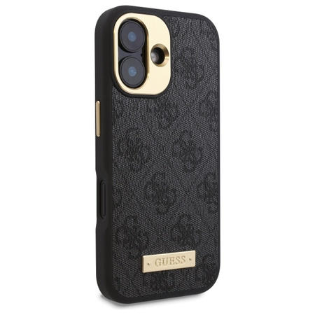 Guess GUHMP16MU4GPRK iPhone 16 Plus 6.7 czarny/black hardcase 4G Logo Plate MagSafe