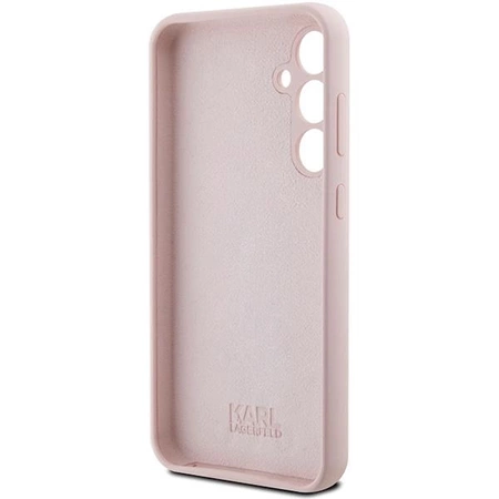 Etui Karl Lagerfeld Silicone Choupette Metal Pin na Samsung Galaxy S23 FE - różowe
