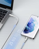 INNOSTYLE POWERFLEX KABEL USB-C SZYBKIE ŁADOWANIE DO IPHONE SAMSUNG 3A 60W KEVLAR 2M SREBRNY