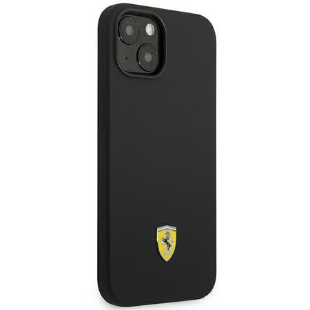 Ferrari FEHCP14SSIBBK iPhone 14 6,1" czarny/black hardcase Silicone Metal Logo