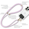 GUESS ZAWIESZKA TELEFON DO CORD LILA PASEK UNIWERSALNY 4G METALOWY CHARME