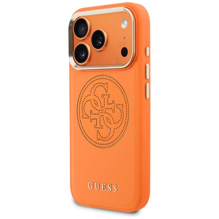 Etui Guess Perforated 4G MagSafe do      iPhone 17 Pro pomarańczowy