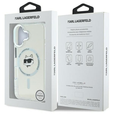 KARL LAGERFELD CASE DO IPHONE 16 6.1 DO MAGSAFE HARDCASE METAL CHOUPETTE