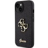 Etui Guess Glitter Script Big 4G na iPhone 15 Plus - czarne