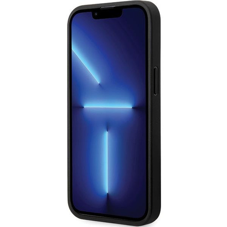 Etui BMW Leather Carbon na iPhone 13 Pro Max - czarne