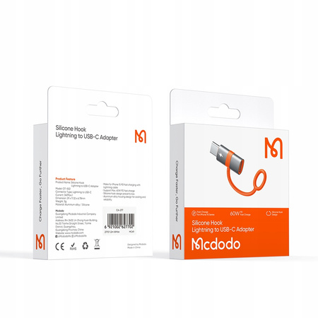 MCDODO ADAPTER PRZEJŚCIÓWKA USB-C USB TYP C DO LIGHTNING IPHONE 15 PRO MAX