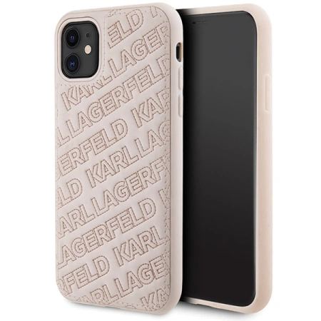 KARL LAGERFELD ETUI HARDCASE DO IPHONE 11 XR 6.1 QUILTED K PATTERN OCHRONNE