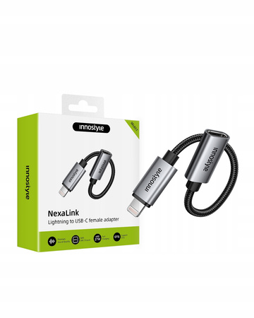 INNOSTYLE PRZEJŚCIÓWKA ADAPTER LIGHTNING USB-C OTG 3A DO IPHONE 11 12 13 14