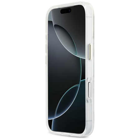Etui Guess IML Gradient Script Metal MagSafe do iPhone 17 Pro biały