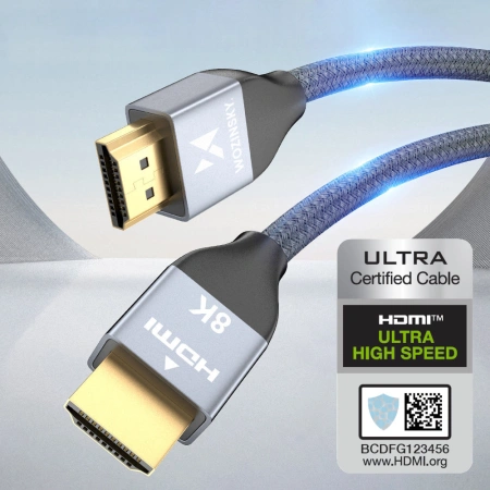 WOZINSKY KABEL HDMI 2.1 8K 60HZ 48GBPS DO TELEWIZORÓW 5M ZASTOSOWANIE 4K