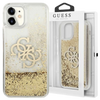 GUESS POKROWIEC HARDCASE DO IPHONE 11 6,1 XR ZŁOTY 4G BIG LIQUID GLITTER
