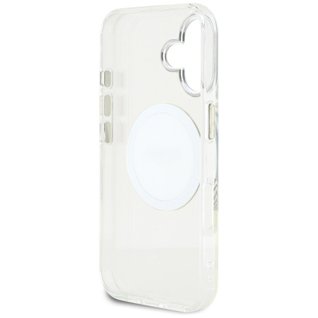 GUESS ETUI IML METAL COLORED CIRCLE DO MAGSAFE IPHONE 16 LOGO CLASSIC