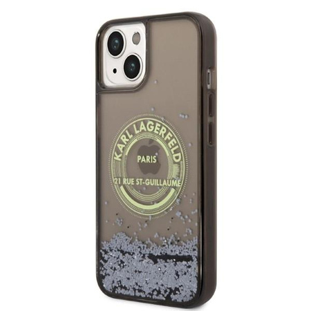 Karl Lagerfeld KLHCP14SLCRSGRK iPhone 14 6,1" czarny/black hardcase Liquid Glitter RSG