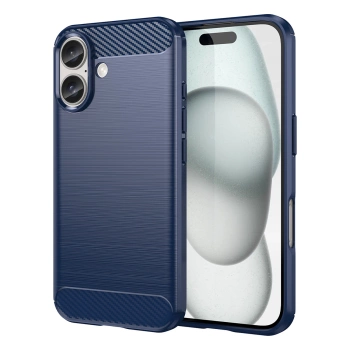 HURTEL ETUI SILIKONOWE CARBON CASE DO IPHONE 16 PLUS OCHRONA EKRANU I