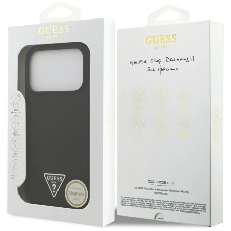 GUESS ETUI CASE SILIKONOWE DO IPHONE 17 PRO MAX LOGO MAGSAFE