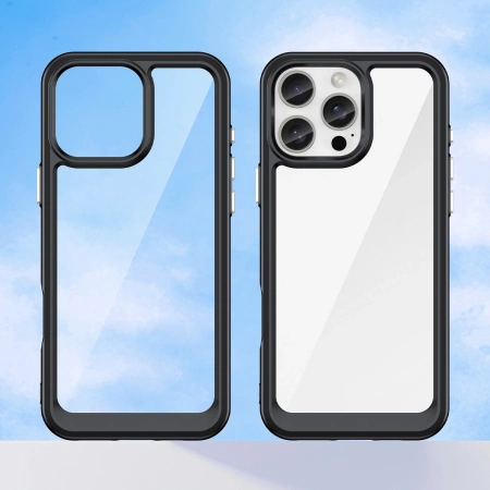 HURTEL ETUI OUTER SPACE CASE DO IPHONE 16 PRO MAX Z ŻELOWĄ RAMKĄ KOMFORTOWE
