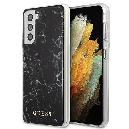 Guess GUHCS21MPCUMABK S21+ G996 czarny/black hardcase Marble