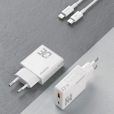 DUDAO ŁADOWARKA GAN A30EUL 30W DO TELEFONÓW IPHONE Z KABLEM USB-C