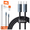 MCDODO KABEL USB-C USB-C SZYBKIE ŁADOWANIE USB TYP C 240W 1M LED CZARNY