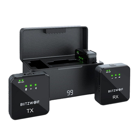 Mikrofon bezprzewodowy BlitzWolf, BW-SX63, 1000mAh (czarny)