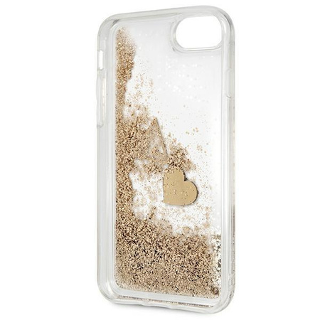 Guess GUOHCI8GLHFLGO iPhone 7/8/SE 2020 /SE 2022 gold/złoty hard case Glitter Charms