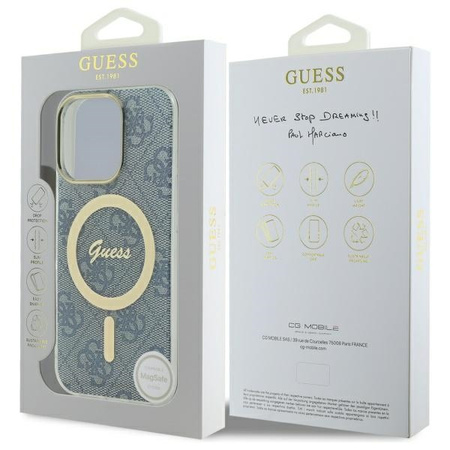 GUESS ETUI HARDCASE IML 4G DO MAGSAFE DO IPHONE 16 PRO 6.3 Z PEŁNĄ OCHRONĄ
