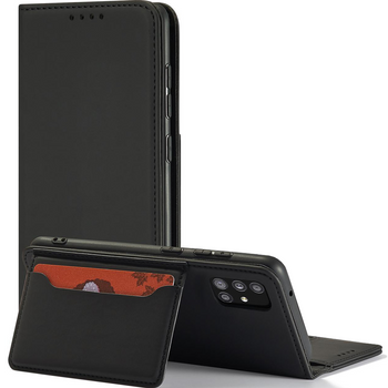 Magnet Card Case etui do Xiaomi Redmi Note 11 Pro pokrowiec portfel na karty kartę podstawka czarny