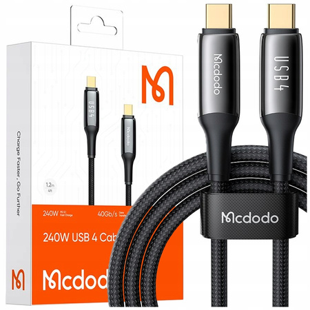 MCDODO KABEL USB-C SZYBKIE ŁADOWANIE THUNDERBOLT 4 40GBPS 240W USB TYP C 1M