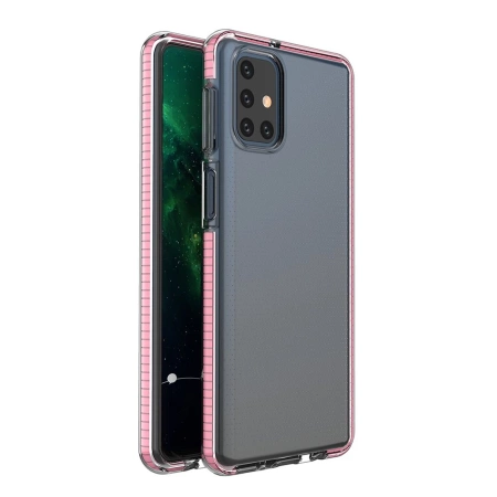 HURTEL SPRING CASE ETUI POKROWIEC DO SAMSUNG GALAXY M51 ŻELOWY Z RAMKĄ
