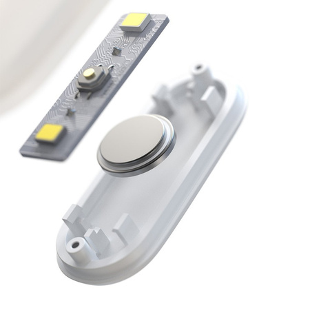 Baseus 2x samoprzylepna lampka lampa LED samochodowa biały (DGXW-02)
