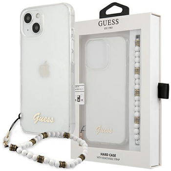 Guess GUHCP13MKPSWH iPhone 13 6,1" Transparent hardcase White Pearl