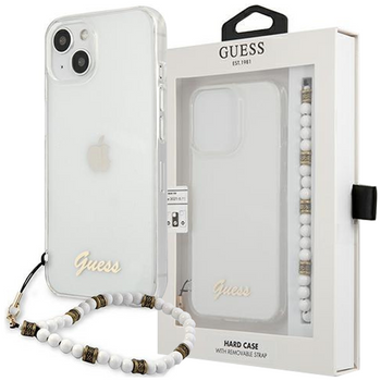 Guess GUHCP13SKPSWH iPhone 13 mini 5,4" Transparent hardcase White Pearl