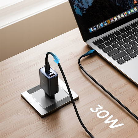 MCDODO SZYBKA ŁADOWARKA SIECIOWA DO IPHONE 2XUSB-C 1XUSB PD 30W MIERNIK LED